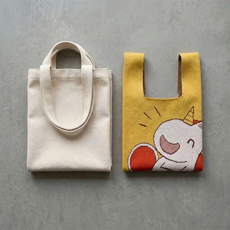 Sacs cabas de marque premium en toile épaisse pour cadeaux promotionnels cosmétiques